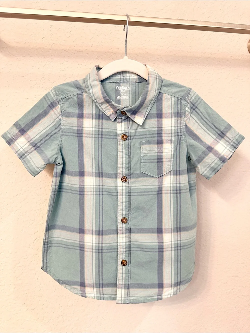 Toddler Boy Short Sleeve Button Up Shirt